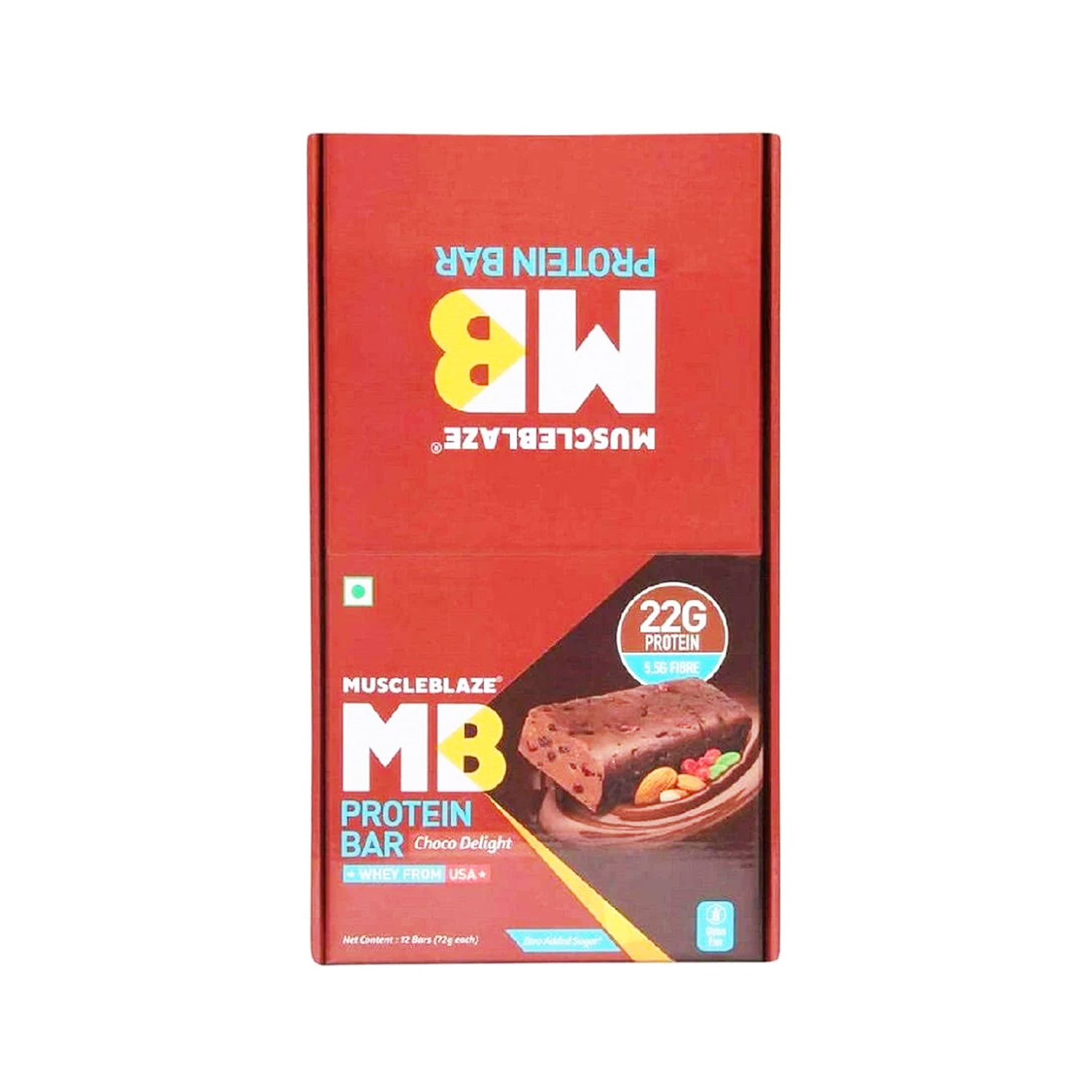 Muscleblaze Protein Bar 22g Protein Choco Delight Pack Of 12