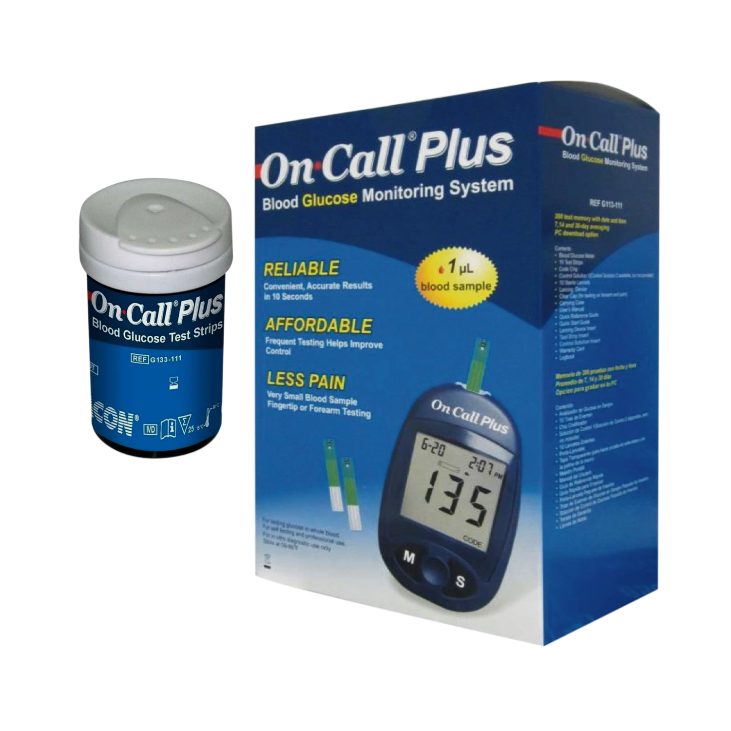 On Call Plus OCP100S Glucometer (Blue) - Cureka