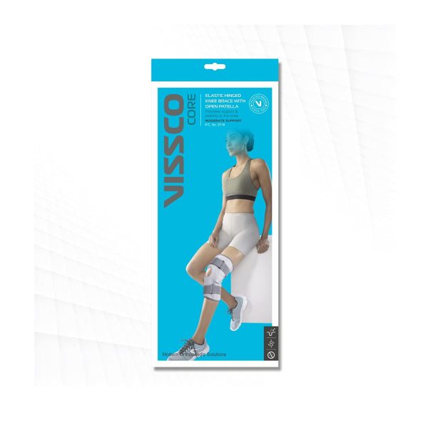 Vissco Hinged Elastic Knee Support With Patella Open Small