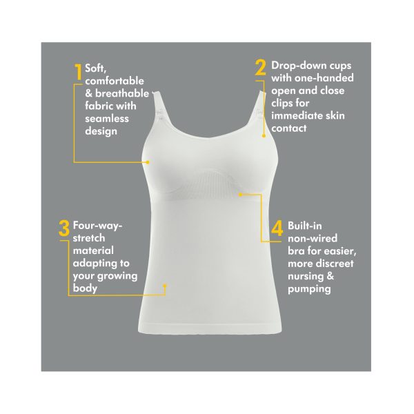 Medela Maternity and Nursing Tank Top Medium White 3199