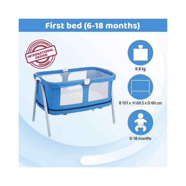 Chicco Lullago Zip Travel Crib Indigo Blue 14990