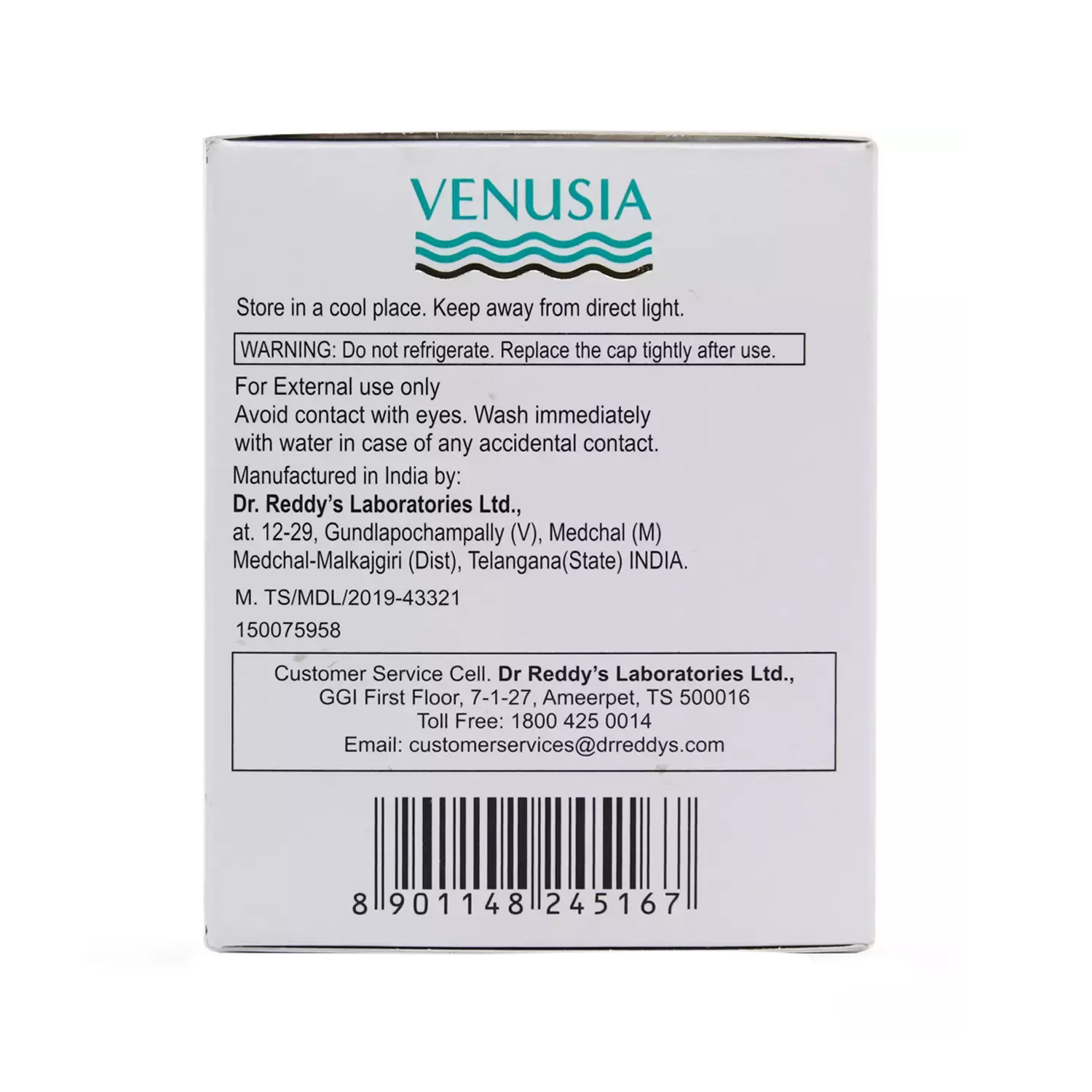 Venusia Moisturizing Cream Jar 100g Cureka