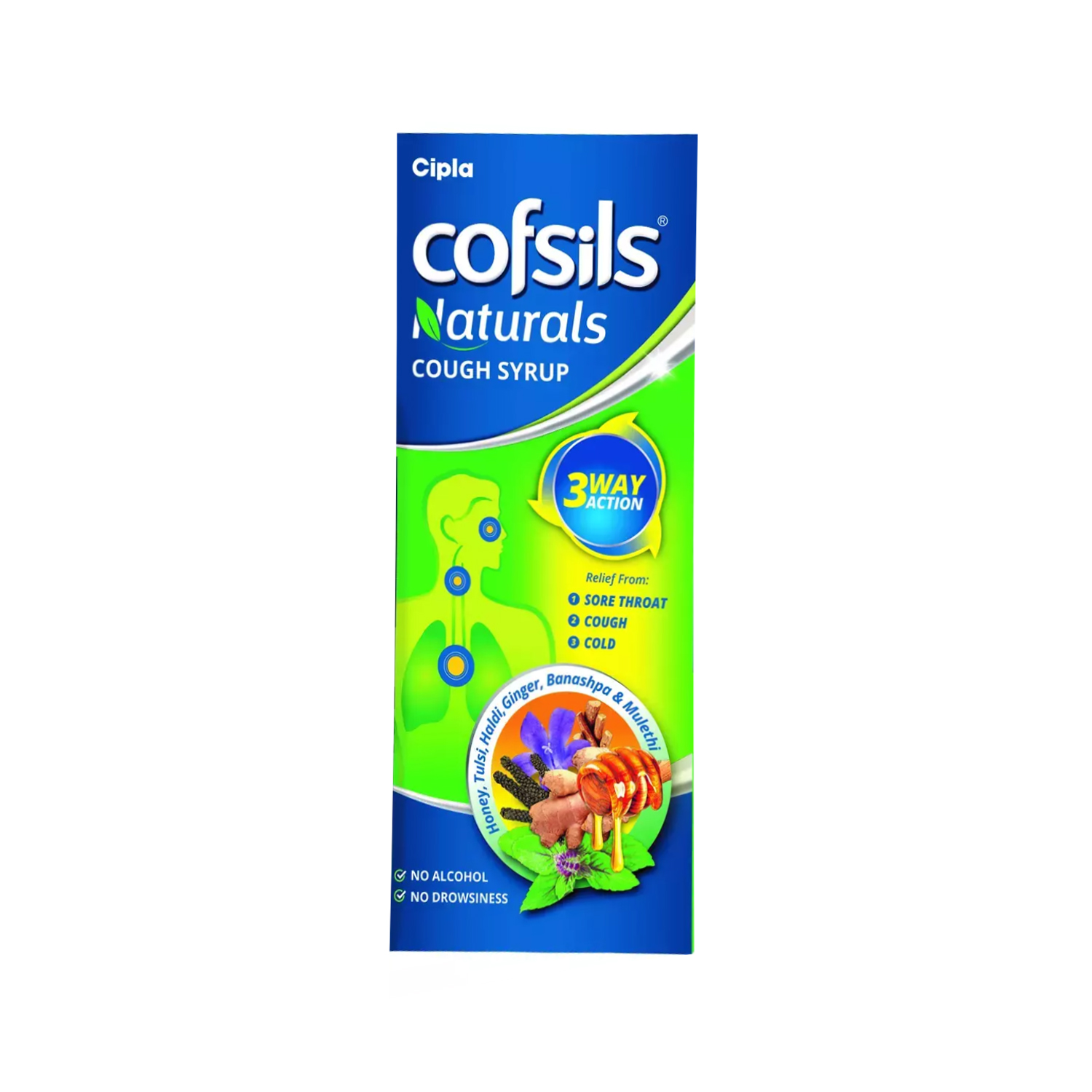 Cipla Cofsils Natural Cough Syrup 100ml (Pack of 2) Cureka Online