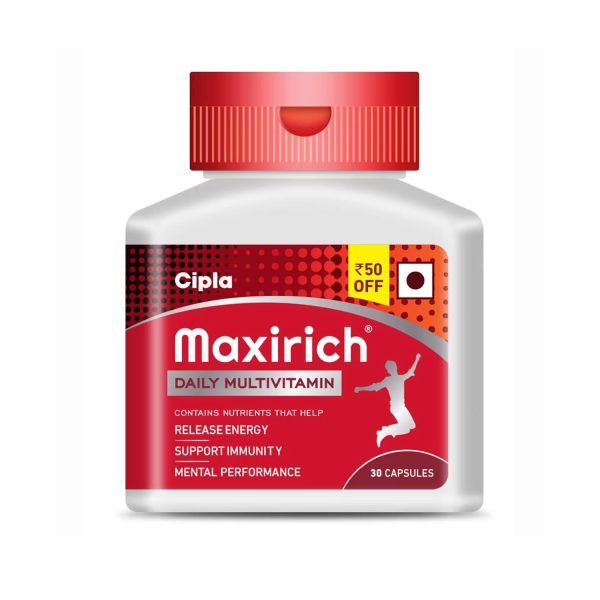 Cipla Maxirich Daily Multivitamin and Minerals Softgels 30 Capsules