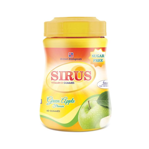 British Biologicals Sirus Vitamin-D Sugar Free Gummies (60 Gummies)