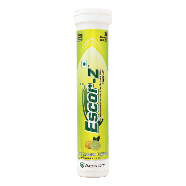 Escor Z 20 Tablets (Lime And Lemon Flavour) Cureka Online Health