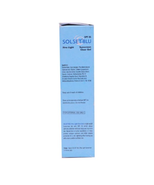 Solset Blu Xtra Light Sunscreen Gel 100ml Cureka Online Health Care