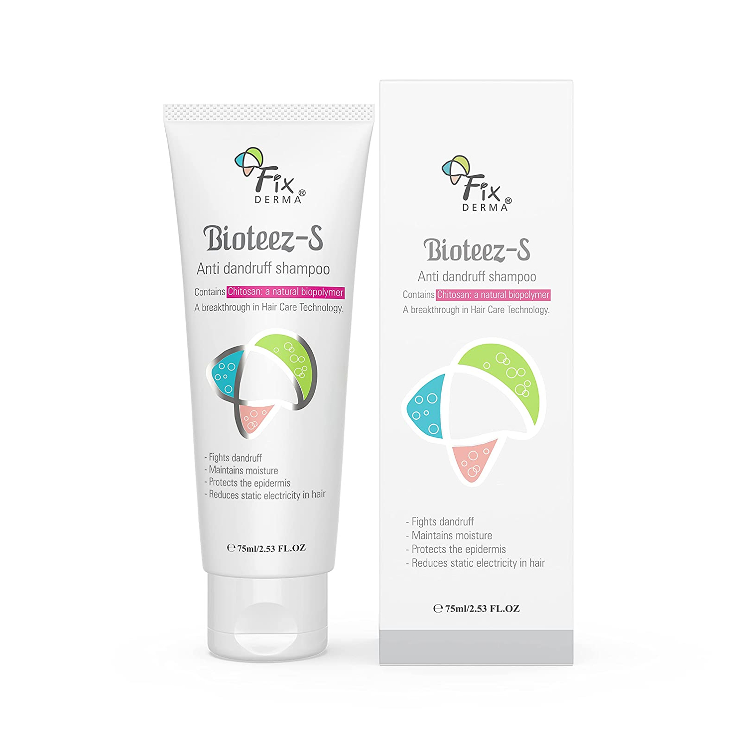 FixDERMA BioteezS Anti Dandruff Shampoo 75ml Cureka Online Health