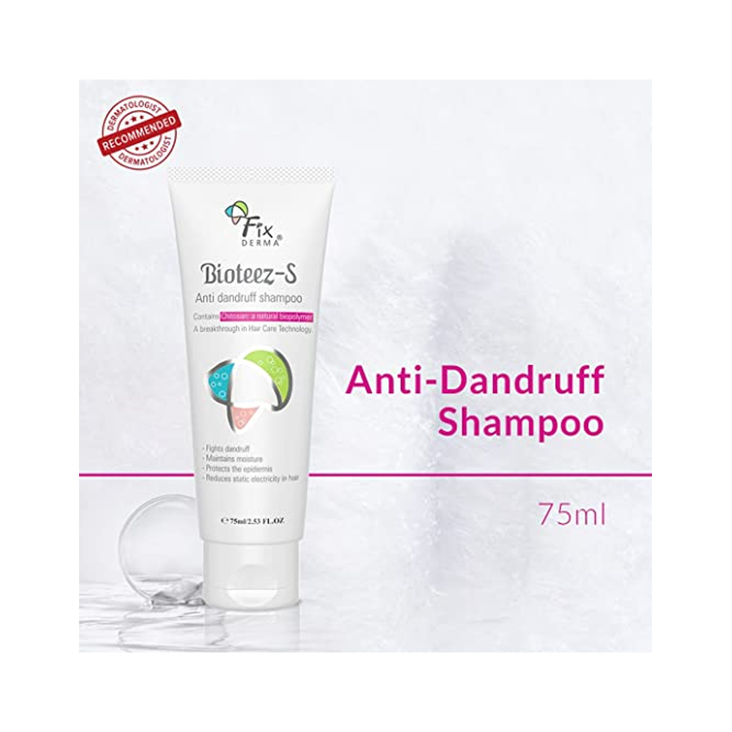 FixDERMA BioteezS Anti Dandruff Shampoo 75ml Cureka