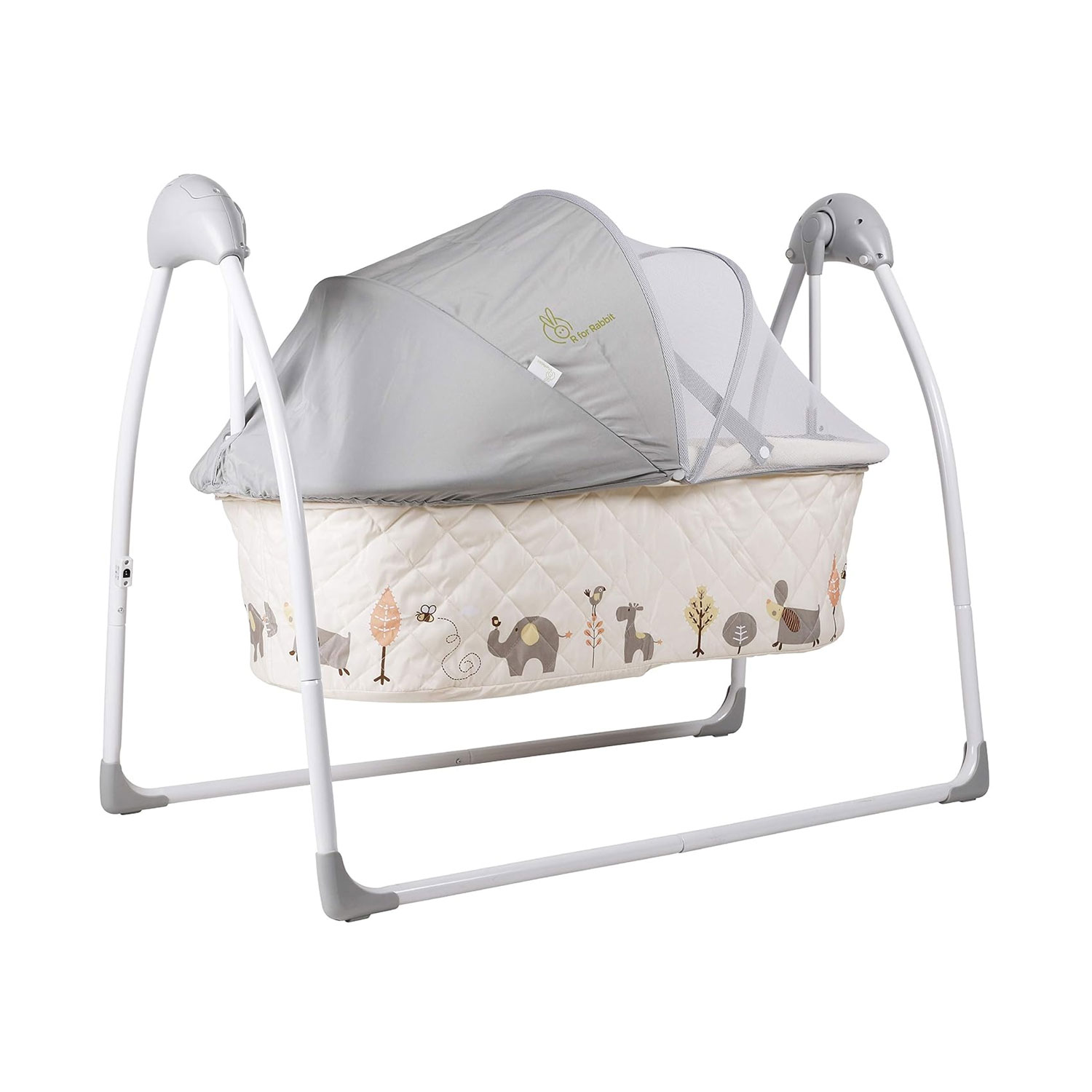 R for Rabbit Automatic Lullabies Electric Baby Swing Cradle for 0 to 2 Year Babies Cream Cureka Online Health Care Products Shop