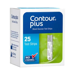 Contour Plus Blood Glucose Test Strips (25 Test Strips)