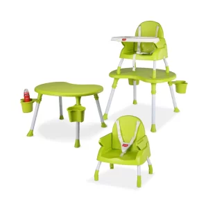 LuvLap 4 in 1 Baby High Chair - Green (M.No 19413)